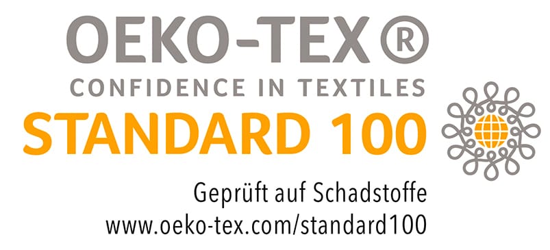 Aus OEKO-TEX 100 zertifizierten Stoffen hergestellt
